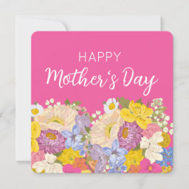 Cartão De Festividades Feliz Dia das Mães Flora Floresce 