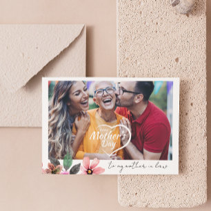 Cartão De Festividades Feliz Dia das Mães Foto Personalizada Texto Sogra 