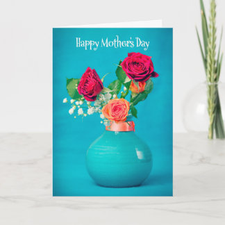 Cartão De Festividades Feliz Dia das Mães Lindas Rosas