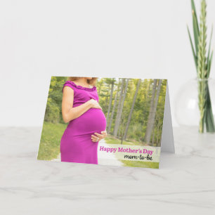 Cartão De Festividades Feliz Dia das Mães Mamãe Para Ser Barriga Grávida 