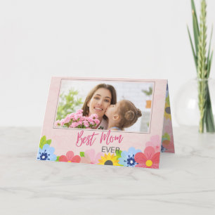 Cartão De Festividades Feliz Dia das Mães Melhor MÃE de todos os tempos