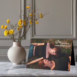 Cartão De Festividades Feliz Dia das Mães para a Foto Personalizada do Me