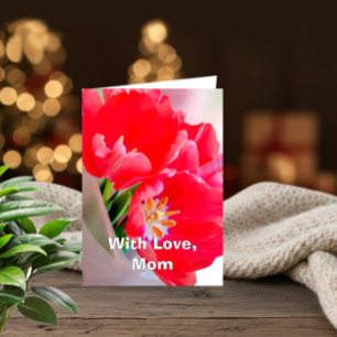 Cartão De Festividades Feliz Dia das Mães – Saudação Floral de Tulipas Ve