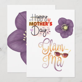 Cartão De Festividades Feliz Dia das Mães Vovó