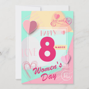 Cartão De Festividades Feliz dia das mulheres! 8 de março Feriado Interna