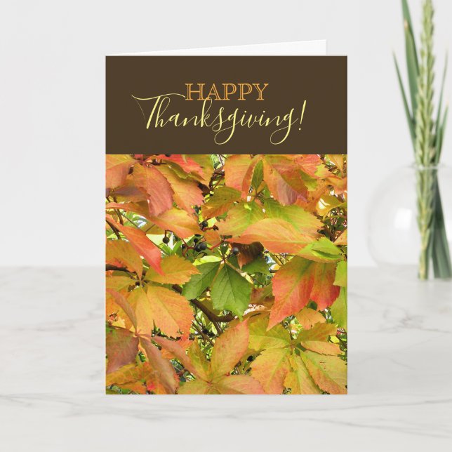 Cartão De Festividades Feliz Dia de Ação de Graças (Frente)