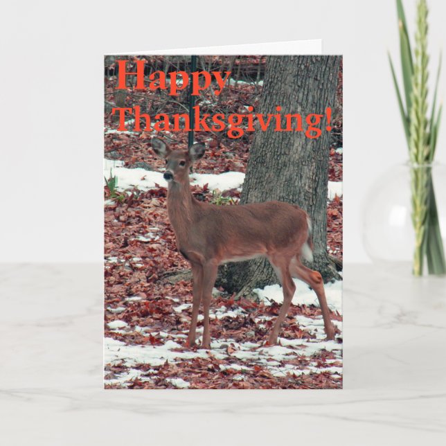 Cartão De Festividades Feliz Dia de Ação de Graças (Frente)