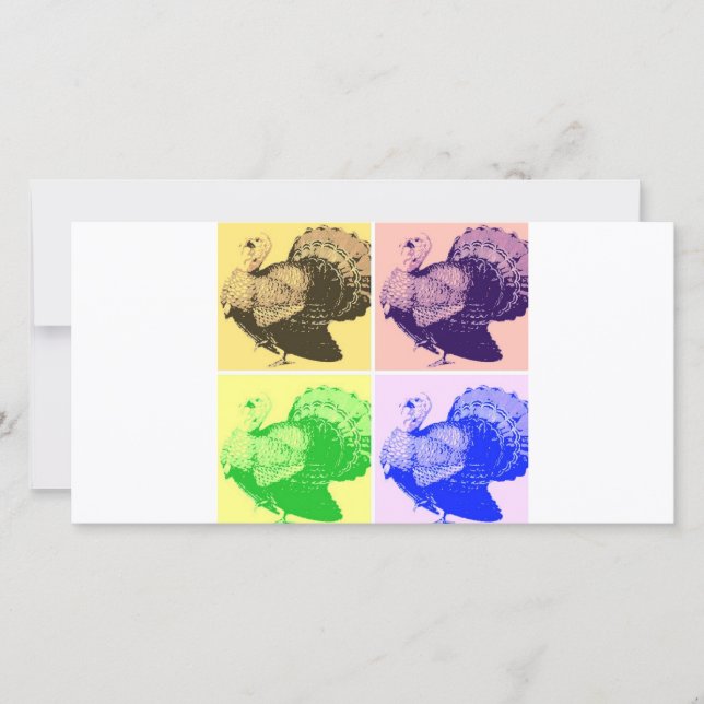 Cartão De Festividades Feliz Dia de Ação de Graças à Turquia (Frente)