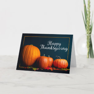 Cartão De Festividades Feliz Dia De Ação De Graças Para Todos Os Pumpkins