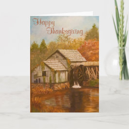 Cartão De Festividades Feliz Dia de Ação de Graças Velho Mill
