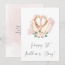 Feliz Dia de as mães Floral Rosa