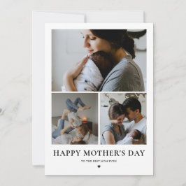Cartão De Festividades feliz dia de as mães foto colagem moderna minimali