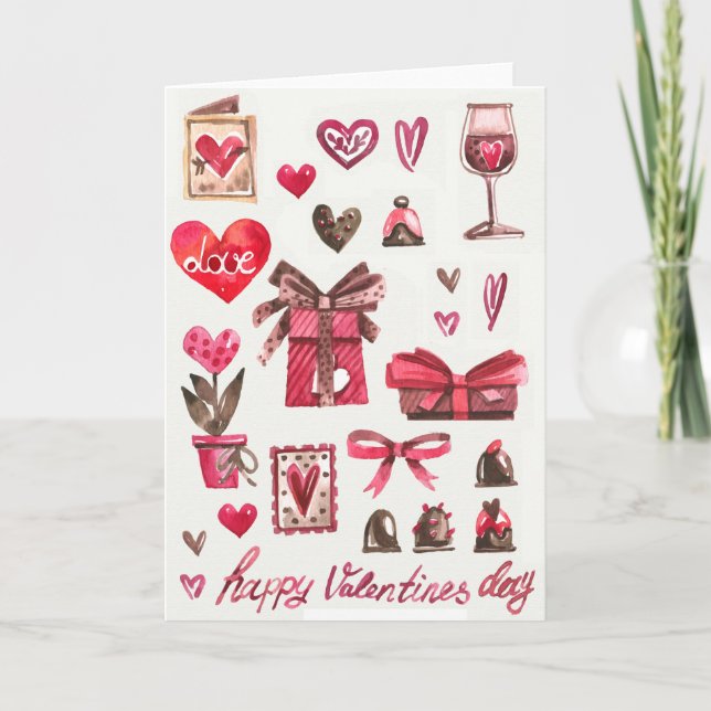 Cartão De Festividades Feliz dia de os namorados (Frente)