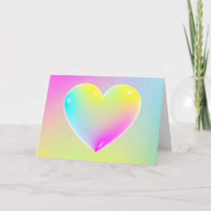 Cartão De Festividades Feliz dia de os namorados 3d Coração