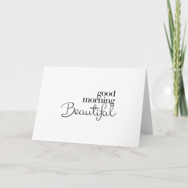 Cartão De Festividades feliz dia de os namorados "BOA MANHÃ BONITA" (Frente)