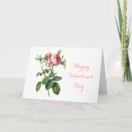 Cartão De Festividades feliz dia de os namorados de flores rosa-rosa vint