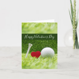 Cartão De Festividades Feliz Dia de os namorados de golfe com amor e bola
