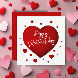 Cartão De Festividades Feliz dia de os namorados Red Hearts