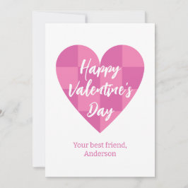 Cartão De Festividades Feliz dia de os namorados rosa plano