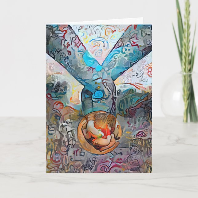 Cartão De Festividades Feliz dia de os namorados Suas Palavras Segurando  (Frente)