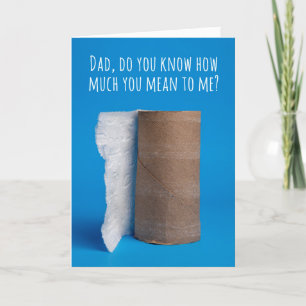Cartão De Festividades Feliz Dia de os pais Último pedaço de papel higiên