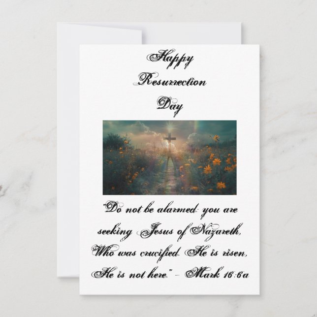 Cartão De Festividades Feliz Dia de Ressurreição (Frente)