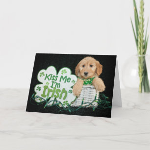 Cartão De Festividades Feliz Dia de São Patrício Cachorrinho