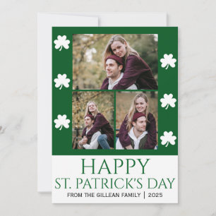Cartão De Festividades Feliz dia de São Patrício Família Shamrocks 3 foto