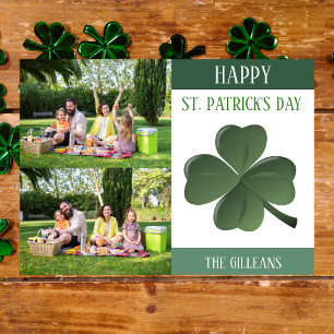 Cartão De Festividades Feliz dia de São Patrício foto da família Shamrock