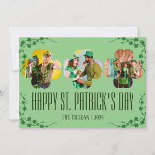 Cartão De Festividades Feliz dia de São Patrício foto da família Shamrock