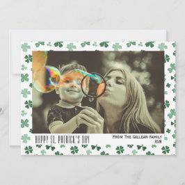 Cartão De Festividades Feliz dia de São Patrício Shamrocks família 1 foto