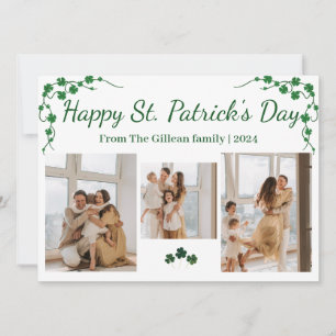 Cartão De Festividades Feliz dia de São Patrício Shamrocks família 3 foto
