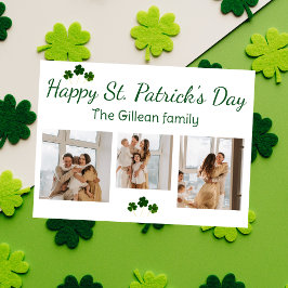 Cartão De Festividades Feliz dia de São Patrício Shamrocks família 3 foto