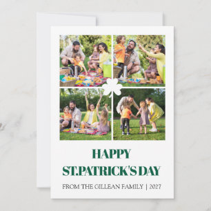 Cartão De Festividades Feliz dia de São Patrício Shamrocks família 4 foto