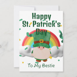 Cartão De Festividades Feliz dia de São Patrício Shamrocks Simples Sortud