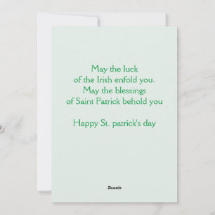 Cartão De Festividades Feliz dia de São Patrício Shamrocks Sortudos Simpl