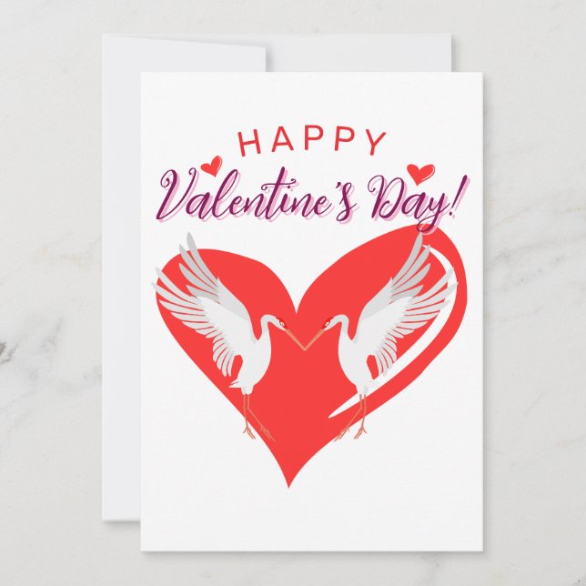 Cartão De Festividades Feliz Dia de São Valentim (Frente)