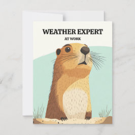 Cartão De Festividades Feliz Dia do Groundhog Cute Colorido Woodchuck 