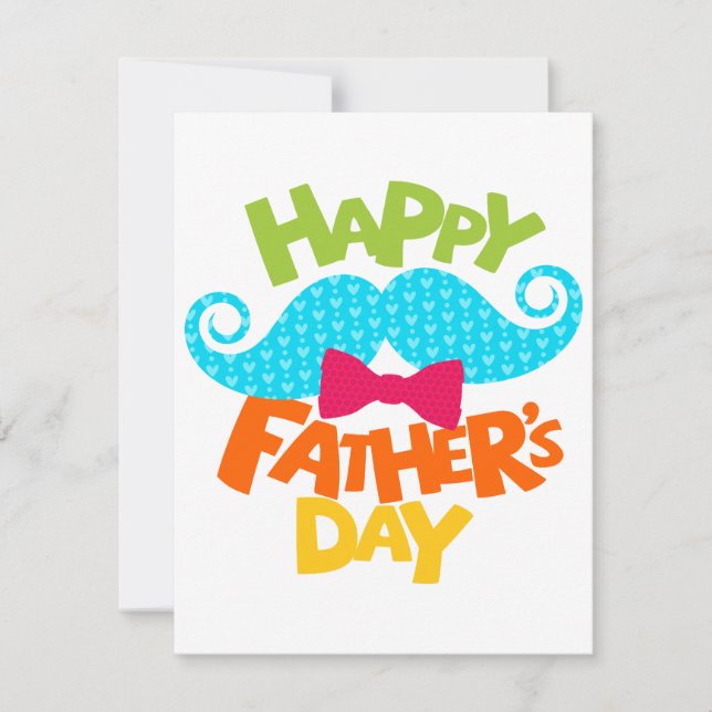 Cartão De Festividades "Feliz Dia do Pai, Pai: Uma Celebração do Amor" (Frente)