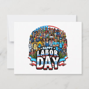 Cartão De Festividades Feliz Dia do Trabalho Americano