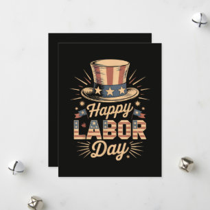 Cartão De Festividades Feliz Dia do Trabalho Celebração Patriótica
