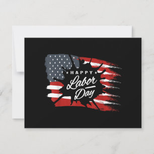 Cartão De Festividades Feliz Dia do Trabalho, Presente Bandeira Americana