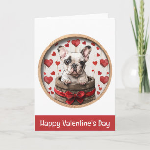Cartão De Festividades Feliz Dia dos Namorados Bulldog Francês
