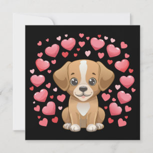 Cartão De Festividades Feliz Dia dos Namorados Cachorrinho