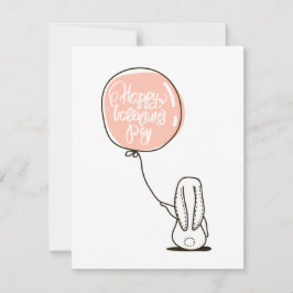 Cartão De Festividades Feliz dia dos namorados. Coelho bonito. Meninos de