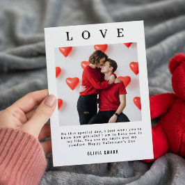 Cartão De Festividades Feliz Dia dos Namorados Colagem de Fotos Personali