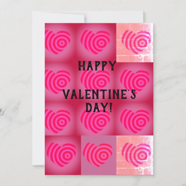 Cartão De Festividades Feliz Dia dos Namorados Corações (Frente)