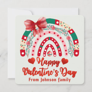 Cartão De Festividades feliz dia dos namorados, corações do arco-íris do 