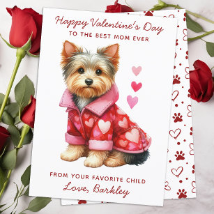 Cartão De Festividades Feliz Dia Dos Namorados Do Dog Yorkshire Terrier