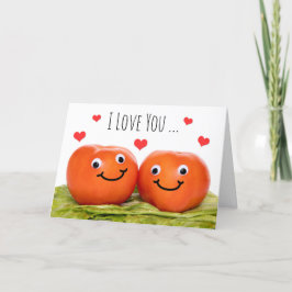 Cartão De Festividades Feliz Dia dos Namorados Eu Amo Você Humor Tomate